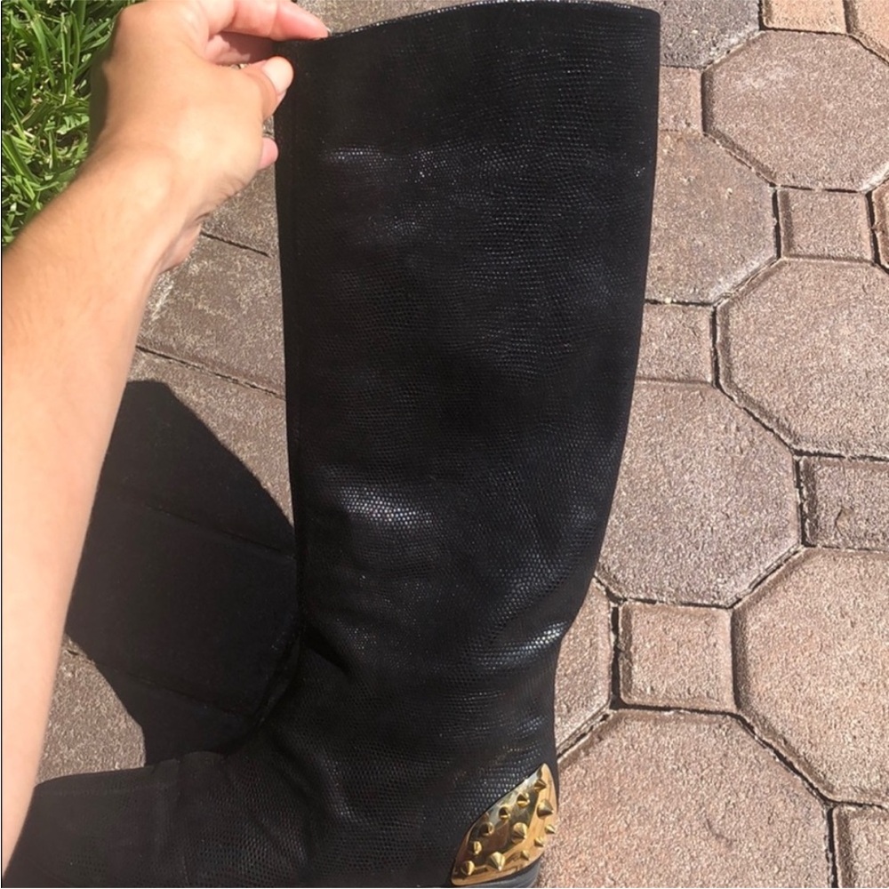 ✨🖤 Giuseppe Zanotti Black shiny textured
Leather Boot🖤✨ - Picture 6 of 16